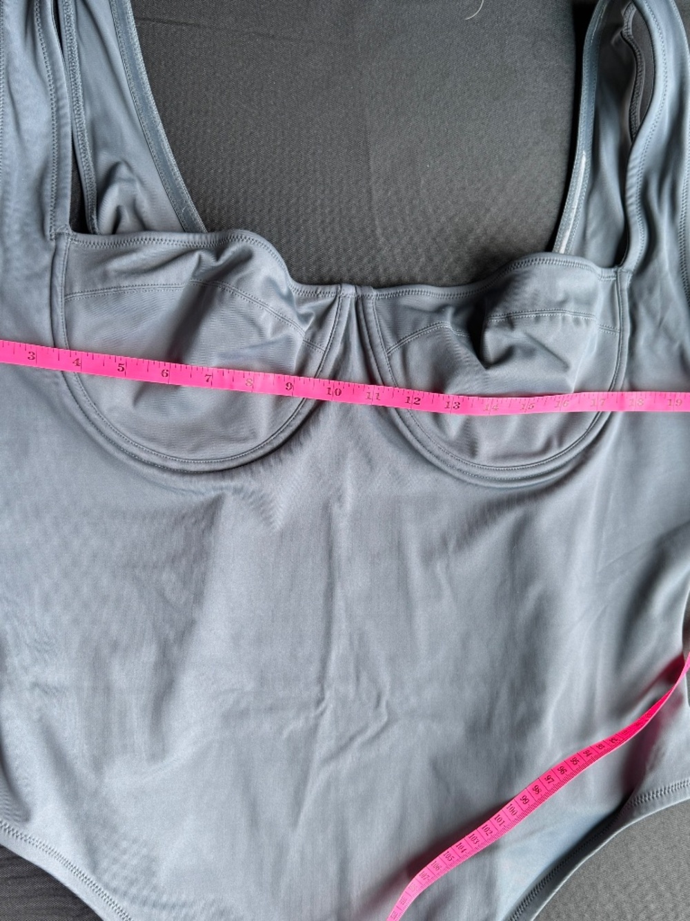 SKIMS Gunmetal Swim Shaping Underwire One Piece Swimsuit, Size 4X NWOT - Picture 5 of 7